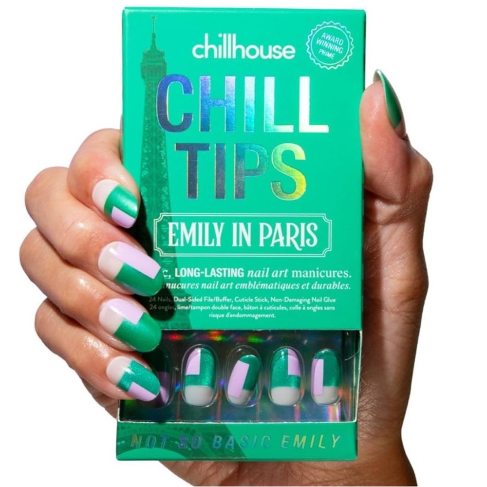 Chillhouse Chill Tips Press On Nails, Emily in Paris- Not So Basic Emily
